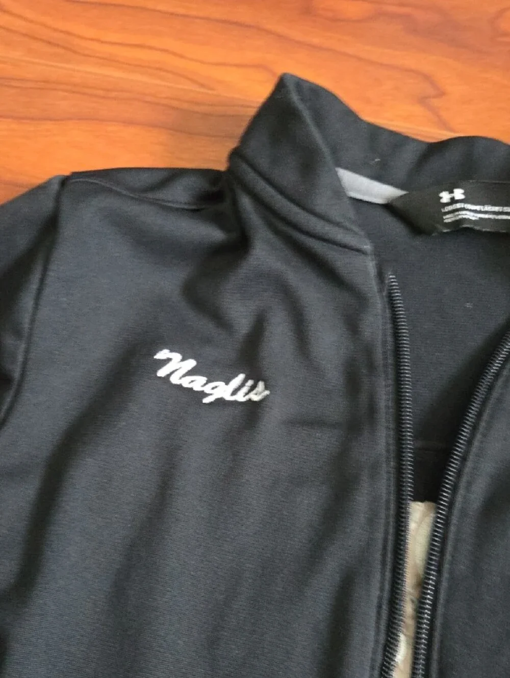 Under Armour Black Full-Zip Track Jacket with Logo
